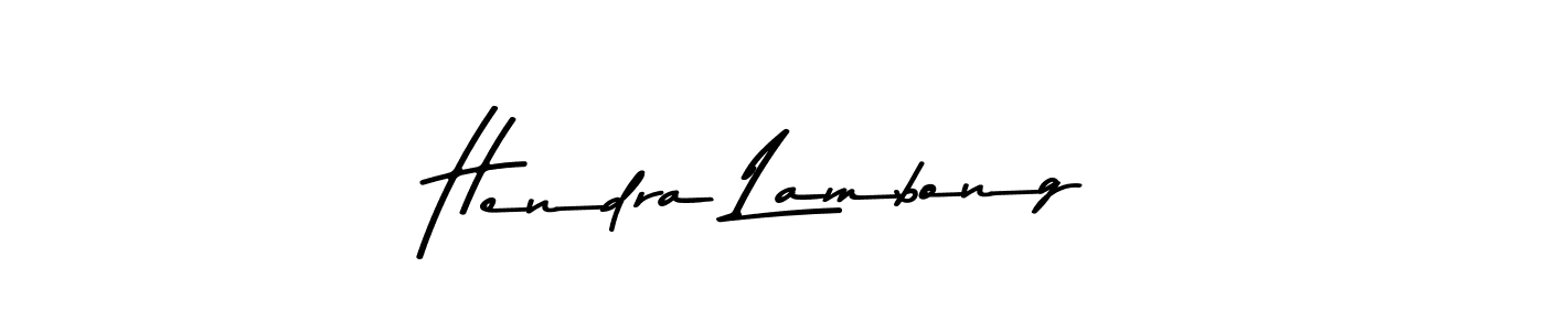 You can use this online signature creator to create a handwritten signature for the name Hendra Lambong. This is the best online autograph maker. Hendra Lambong signature style 9 images and pictures png