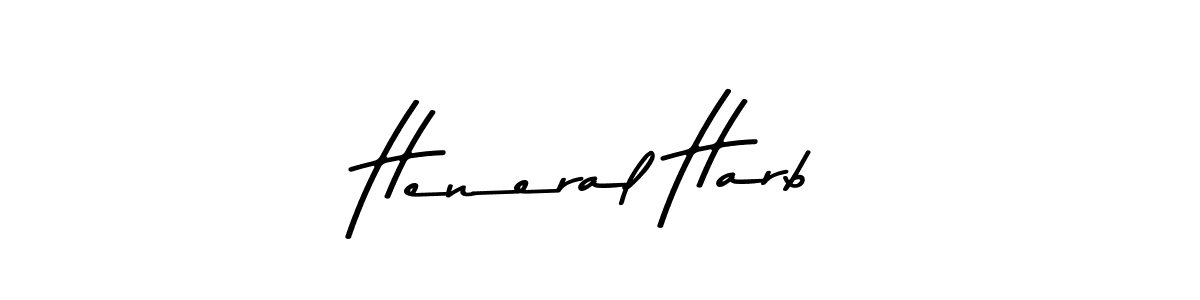 Create a beautiful signature design for name Heneral Harb. With this signature (Asem Kandis PERSONAL USE) fonts, you can make a handwritten signature for free. Heneral Harb signature style 9 images and pictures png