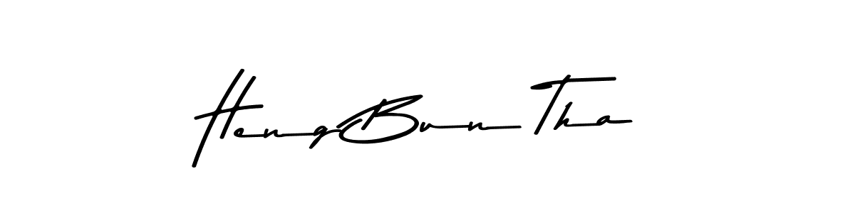 How to make Heng Bun Tha name signature. Use Asem Kandis PERSONAL USE style for creating short signs online. This is the latest handwritten sign. Heng Bun Tha signature style 9 images and pictures png