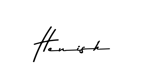 Henish stylish signature style. Best Handwritten Sign (Asem Kandis PERSONAL USE) for my name. Handwritten Signature Collection Ideas for my name Henish. Henish signature style 9 images and pictures png