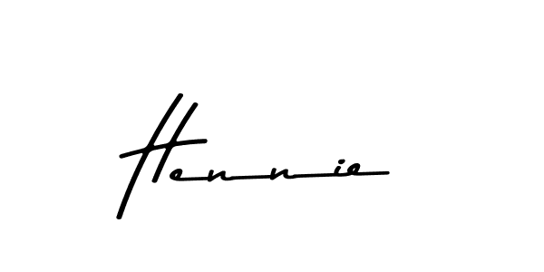 Design your own signature with our free online signature maker. With this signature software, you can create a handwritten (Asem Kandis PERSONAL USE) signature for name Hennie. Hennie signature style 9 images and pictures png