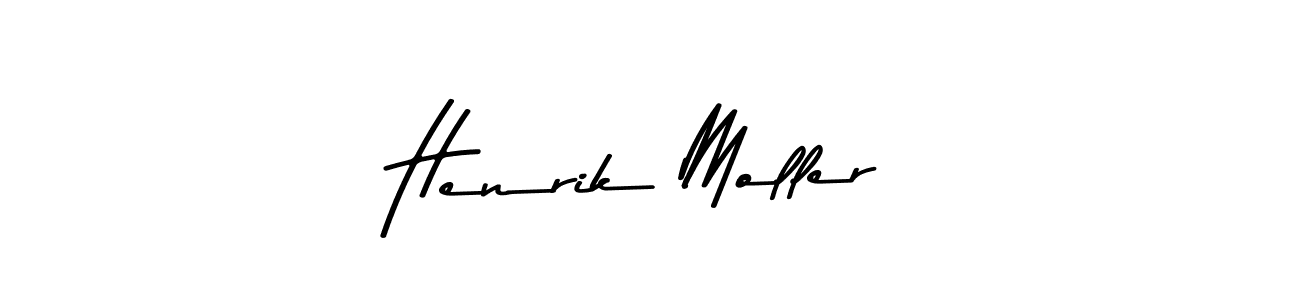 How to make Henrik Moller name signature. Use Asem Kandis PERSONAL USE style for creating short signs online. This is the latest handwritten sign. Henrik Moller signature style 9 images and pictures png