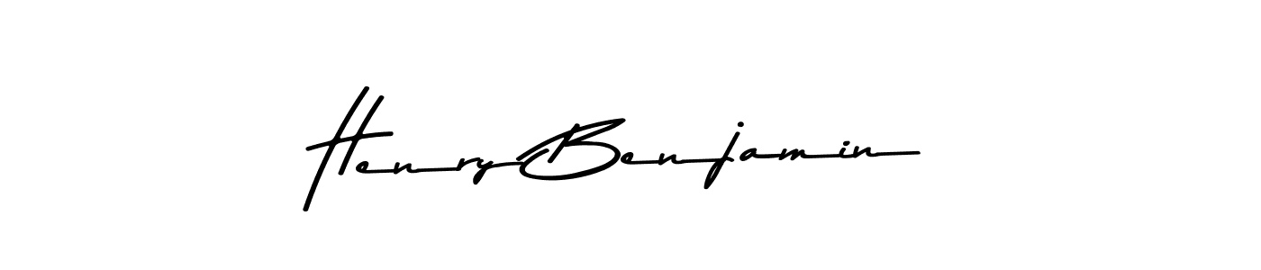 How to make Henry Benjamin name signature. Use Asem Kandis PERSONAL USE style for creating short signs online. This is the latest handwritten sign. Henry Benjamin signature style 9 images and pictures png