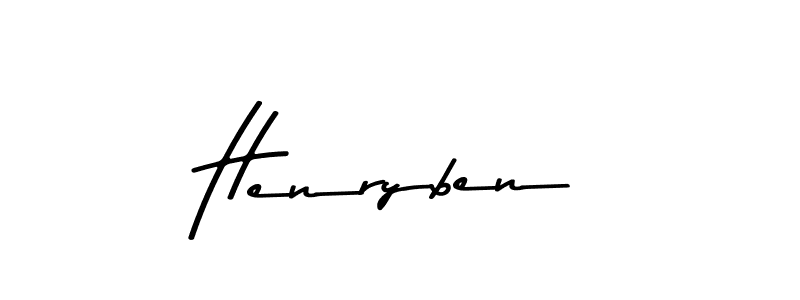 Design your own signature with our free online signature maker. With this signature software, you can create a handwritten (Asem Kandis PERSONAL USE) signature for name Henryben. Henryben signature style 9 images and pictures png