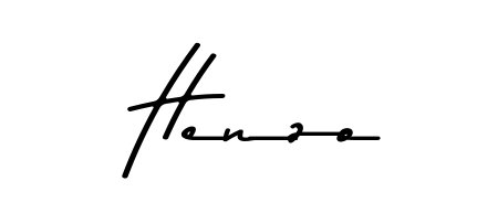 Create an unforgettable impression when signing with Henzo name styled in Asem Kandis PERSONAL USE typography. 100% free online generator. Henzo signature style 9 images and pictures png