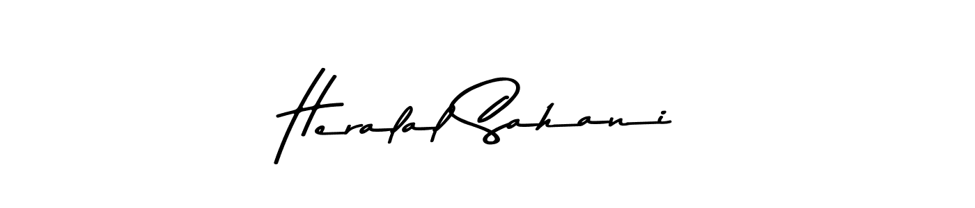 Use a signature maker to create a handwritten signature online. With this signature software, you can design (Asem Kandis PERSONAL USE) your own signature for name Heralal Sahani. Heralal Sahani signature style 9 images and pictures png