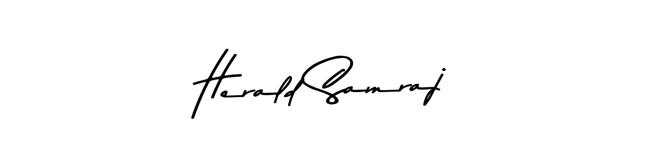 Herald Samraj stylish signature style. Best Handwritten Sign (Asem Kandis PERSONAL USE) for my name. Handwritten Signature Collection Ideas for my name Herald Samraj. Herald Samraj signature style 9 images and pictures png