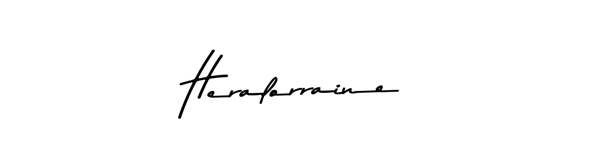 Heralorraine stylish signature style. Best Handwritten Sign (Asem Kandis PERSONAL USE) for my name. Handwritten Signature Collection Ideas for my name Heralorraine. Heralorraine signature style 9 images and pictures png