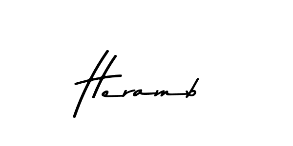 Use a signature maker to create a handwritten signature online. With this signature software, you can design (Asem Kandis PERSONAL USE) your own signature for name Heramb. Heramb signature style 9 images and pictures png