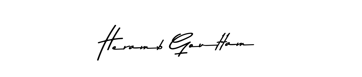 Design your own signature with our free online signature maker. With this signature software, you can create a handwritten (Asem Kandis PERSONAL USE) signature for name Heramb Gouttam. Heramb Gouttam signature style 9 images and pictures png
