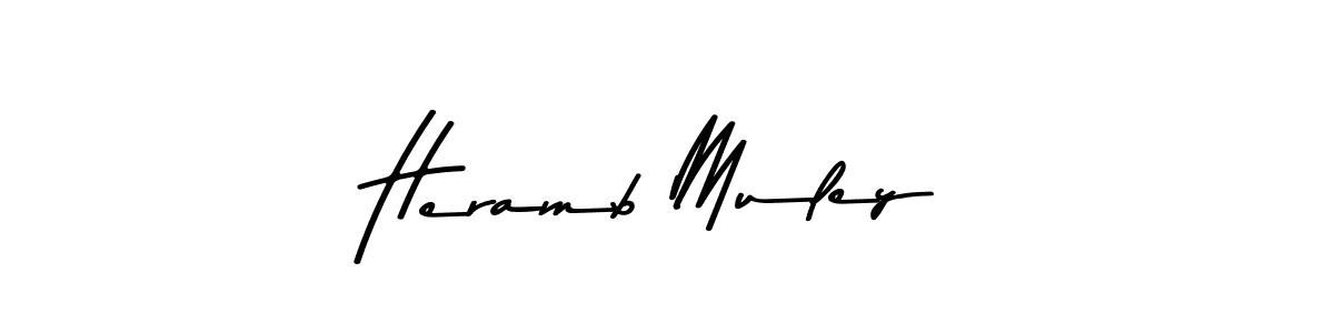 Use a signature maker to create a handwritten signature online. With this signature software, you can design (Asem Kandis PERSONAL USE) your own signature for name Heramb Muley. Heramb Muley signature style 9 images and pictures png