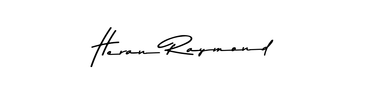 Design your own signature with our free online signature maker. With this signature software, you can create a handwritten (Asem Kandis PERSONAL USE) signature for name Heran Raymond. Heran Raymond signature style 9 images and pictures png