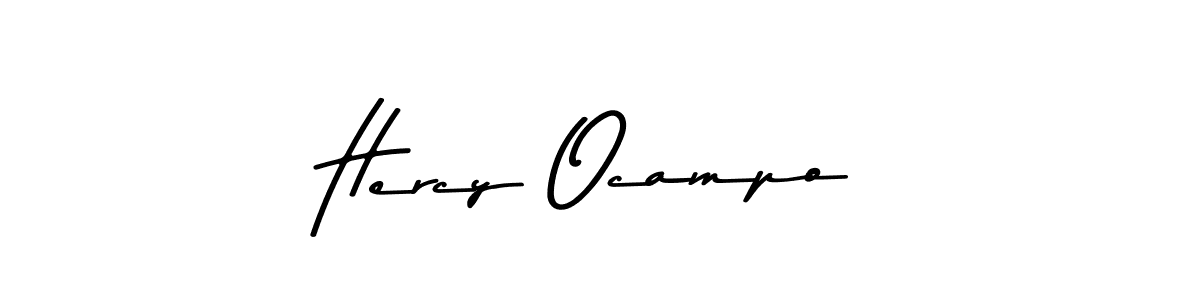 Make a beautiful signature design for name Hercy Ocampo. With this signature (Asem Kandis PERSONAL USE) style, you can create a handwritten signature for free. Hercy Ocampo signature style 9 images and pictures png