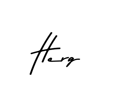 Create a beautiful signature design for name Herg. With this signature (Asem Kandis PERSONAL USE) fonts, you can make a handwritten signature for free. Herg signature style 9 images and pictures png