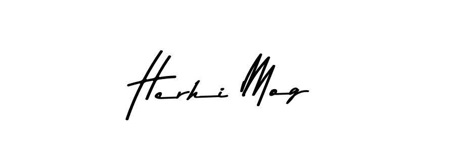 How to make Herhi Mog name signature. Use Asem Kandis PERSONAL USE style for creating short signs online. This is the latest handwritten sign. Herhi Mog signature style 9 images and pictures png