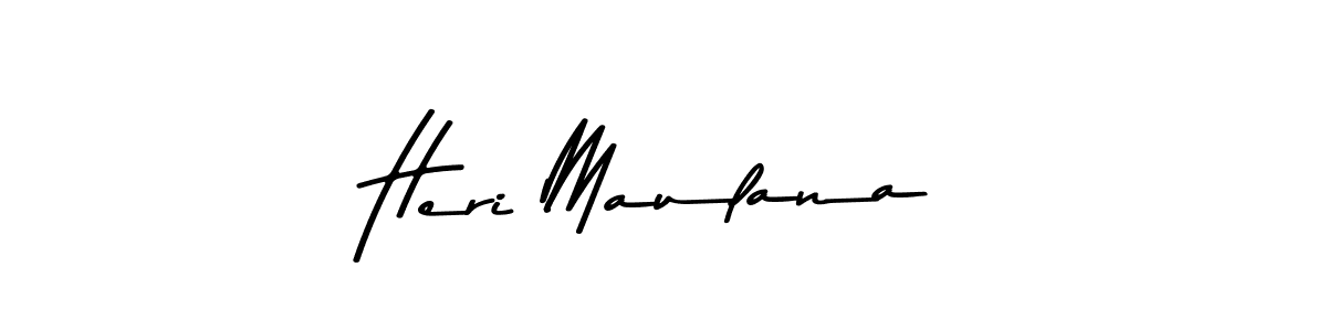 Design your own signature with our free online signature maker. With this signature software, you can create a handwritten (Asem Kandis PERSONAL USE) signature for name Heri Maulana. Heri Maulana signature style 9 images and pictures png