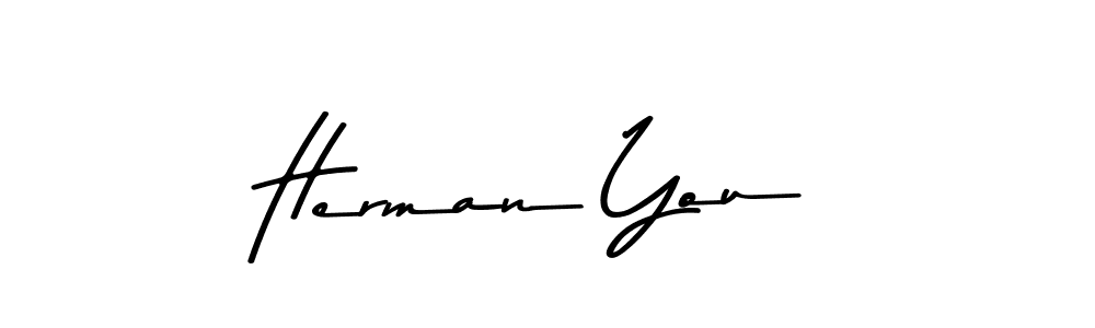 Use a signature maker to create a handwritten signature online. With this signature software, you can design (Asem Kandis PERSONAL USE) your own signature for name Herman You. Herman You signature style 9 images and pictures png