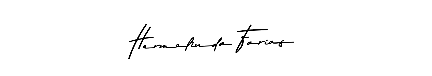Create a beautiful signature design for name Hermelinda Farias. With this signature (Asem Kandis PERSONAL USE) fonts, you can make a handwritten signature for free. Hermelinda Farias signature style 9 images and pictures png