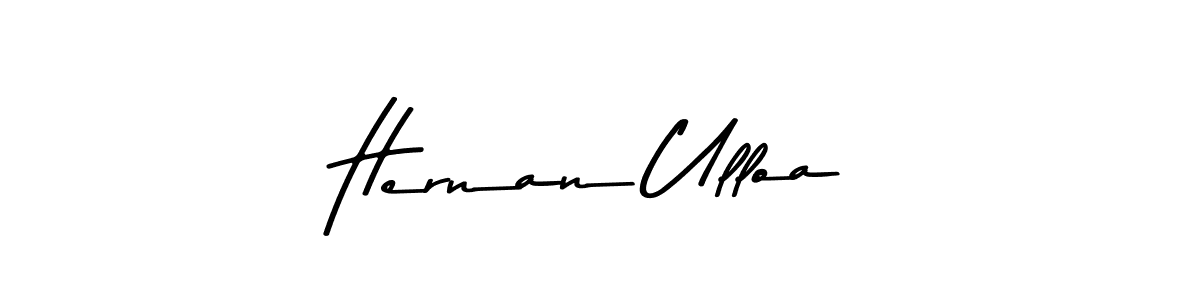 Design your own signature with our free online signature maker. With this signature software, you can create a handwritten (Asem Kandis PERSONAL USE) signature for name Hernan Ulloa. Hernan Ulloa signature style 9 images and pictures png