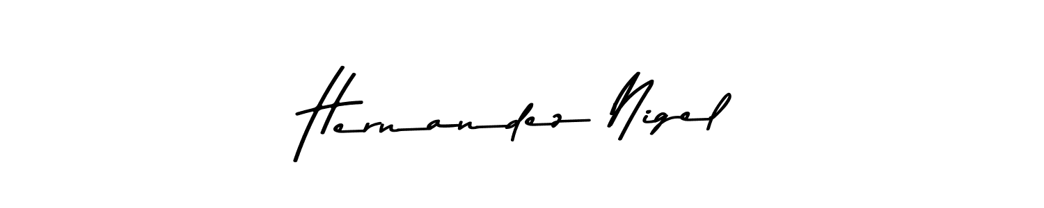 The best way (Asem Kandis PERSONAL USE) to make a short signature is to pick only two or three words in your name. The name Hernandez Nigel include a total of six letters. For converting this name. Hernandez Nigel signature style 9 images and pictures png