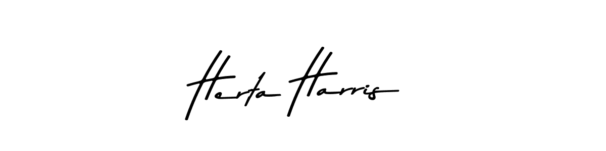 Use a signature maker to create a handwritten signature online. With this signature software, you can design (Asem Kandis PERSONAL USE) your own signature for name Herta Harris. Herta Harris signature style 9 images and pictures png