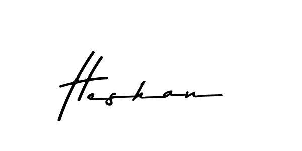 Create a beautiful signature design for name Heshan. With this signature (Asem Kandis PERSONAL USE) fonts, you can make a handwritten signature for free. Heshan signature style 9 images and pictures png