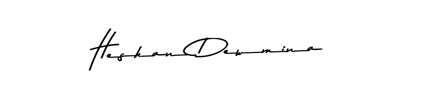 The best way (Asem Kandis PERSONAL USE) to make a short signature is to pick only two or three words in your name. The name Heshan Dewmina include a total of six letters. For converting this name. Heshan Dewmina signature style 9 images and pictures png