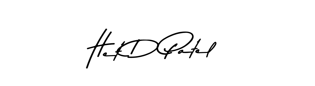 Het D Patel stylish signature style. Best Handwritten Sign (Asem Kandis PERSONAL USE) for my name. Handwritten Signature Collection Ideas for my name Het D Patel. Het D Patel signature style 9 images and pictures png