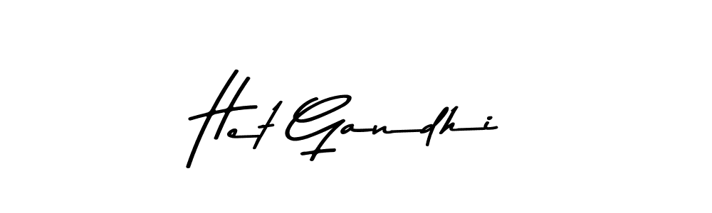 How to make Het Gandhi name signature. Use Asem Kandis PERSONAL USE style for creating short signs online. This is the latest handwritten sign. Het Gandhi signature style 9 images and pictures png