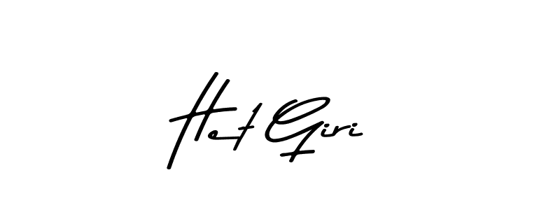 Make a beautiful signature design for name Het Giri. With this signature (Asem Kandis PERSONAL USE) style, you can create a handwritten signature for free. Het Giri signature style 9 images and pictures png