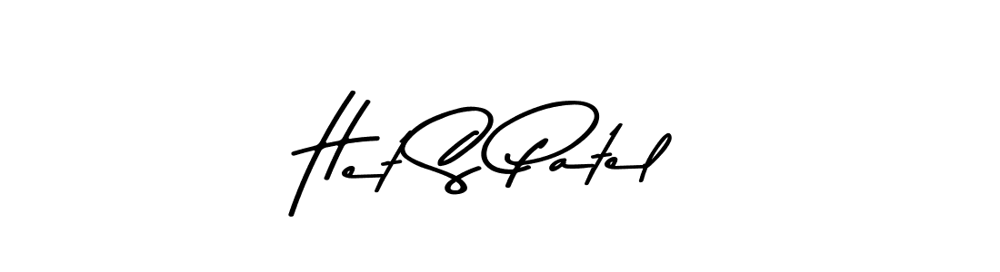 How to make Het S Patel name signature. Use Asem Kandis PERSONAL USE style for creating short signs online. This is the latest handwritten sign. Het S Patel signature style 9 images and pictures png