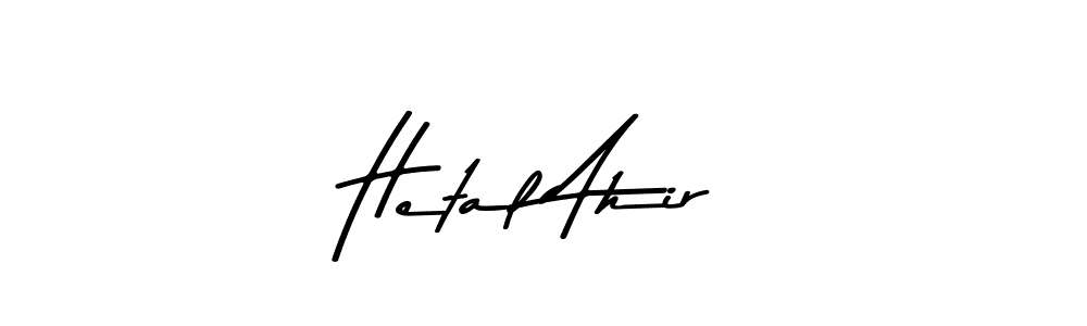 The best way (Asem Kandis PERSONAL USE) to make a short signature is to pick only two or three words in your name. The name Hetal Ahir include a total of six letters. For converting this name. Hetal Ahir signature style 9 images and pictures png