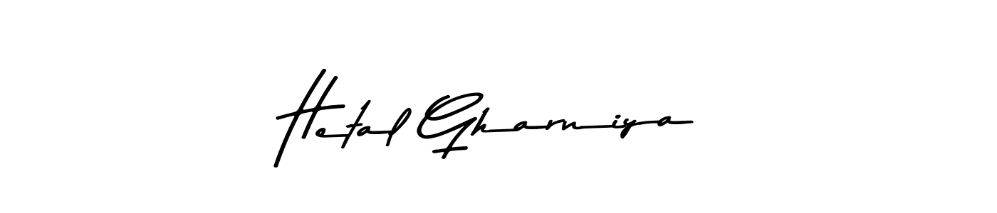 The best way (Asem Kandis PERSONAL USE) to make a short signature is to pick only two or three words in your name. The name Hetal Gharniya include a total of six letters. For converting this name. Hetal Gharniya signature style 9 images and pictures png