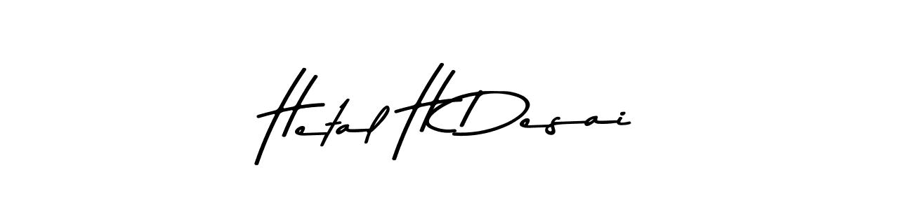 Make a beautiful signature design for name Hetal H Desai. With this signature (Asem Kandis PERSONAL USE) style, you can create a handwritten signature for free. Hetal H Desai signature style 9 images and pictures png