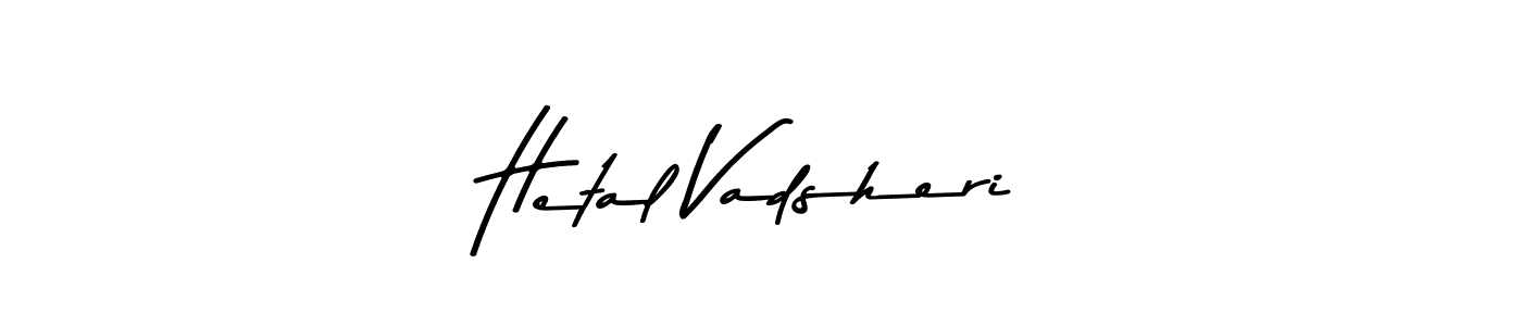 The best way (Asem Kandis PERSONAL USE) to make a short signature is to pick only two or three words in your name. The name Hetal Vadsheri include a total of six letters. For converting this name. Hetal Vadsheri signature style 9 images and pictures png