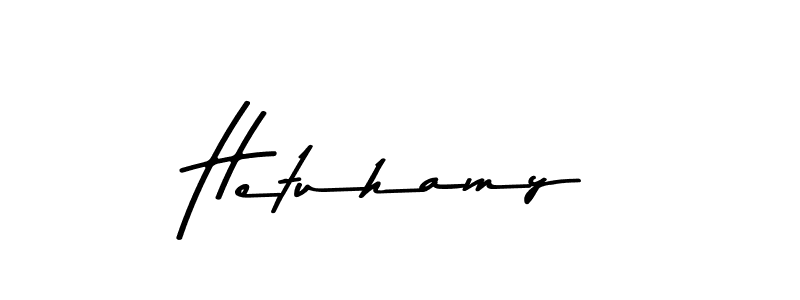 Design your own signature with our free online signature maker. With this signature software, you can create a handwritten (Asem Kandis PERSONAL USE) signature for name Hetuhamy. Hetuhamy signature style 9 images and pictures png