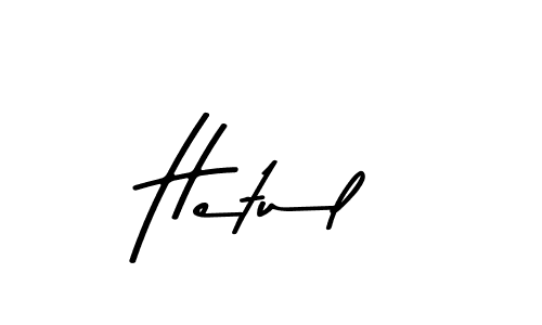 Make a beautiful signature design for name Hetul. With this signature (Asem Kandis PERSONAL USE) style, you can create a handwritten signature for free. Hetul signature style 9 images and pictures png