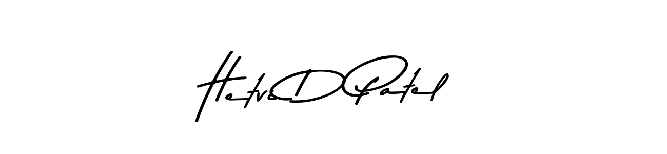 Hetvi D Patel stylish signature style. Best Handwritten Sign (Asem Kandis PERSONAL USE) for my name. Handwritten Signature Collection Ideas for my name Hetvi D Patel. Hetvi D Patel signature style 9 images and pictures png