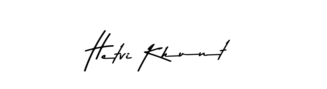 Also You can easily find your signature by using the search form. We will create Hetvi Khunt name handwritten signature images for you free of cost using Asem Kandis PERSONAL USE sign style. Hetvi Khunt signature style 9 images and pictures png