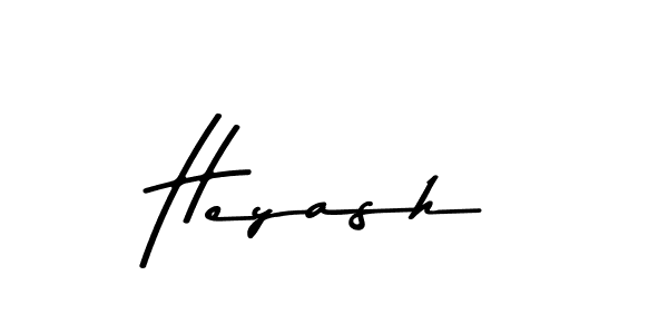 How to make Heyash name signature. Use Asem Kandis PERSONAL USE style for creating short signs online. This is the latest handwritten sign. Heyash signature style 9 images and pictures png