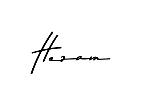 Make a beautiful signature design for name Hezam. With this signature (Asem Kandis PERSONAL USE) style, you can create a handwritten signature for free. Hezam signature style 9 images and pictures png