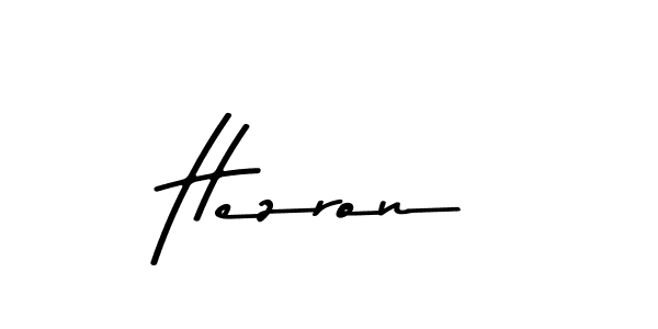 How to make Hezron name signature. Use Asem Kandis PERSONAL USE style for creating short signs online. This is the latest handwritten sign. Hezron signature style 9 images and pictures png
