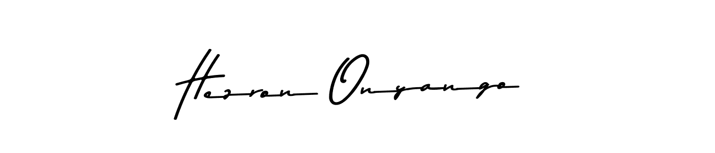 Make a beautiful signature design for name Hezron Onyango. With this signature (Asem Kandis PERSONAL USE) style, you can create a handwritten signature for free. Hezron Onyango signature style 9 images and pictures png
