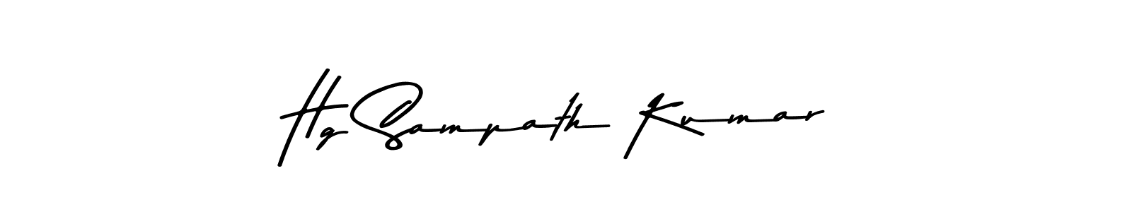 Similarly Asem Kandis PERSONAL USE is the best handwritten signature design. Signature creator online .You can use it as an online autograph creator for name Hg Sampath Kumar. Hg Sampath Kumar signature style 9 images and pictures png
