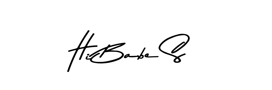 Make a beautiful signature design for name Hi Babe S. With this signature (Asem Kandis PERSONAL USE) style, you can create a handwritten signature for free. Hi Babe S signature style 9 images and pictures png