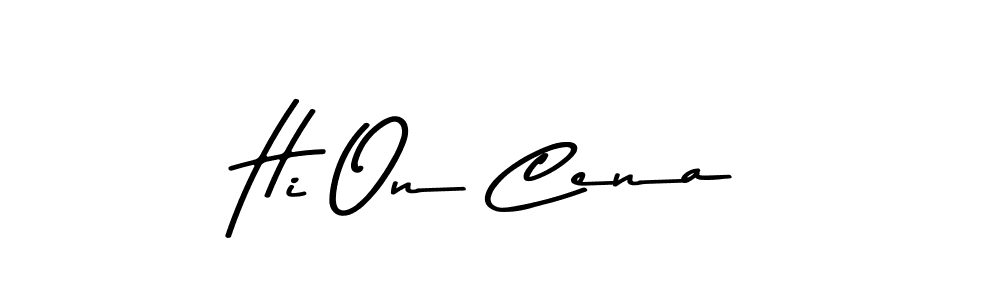 You should practise on your own different ways (Asem Kandis PERSONAL USE) to write your name (Hi On Cena) in signature. don't let someone else do it for you. Hi On Cena signature style 9 images and pictures png