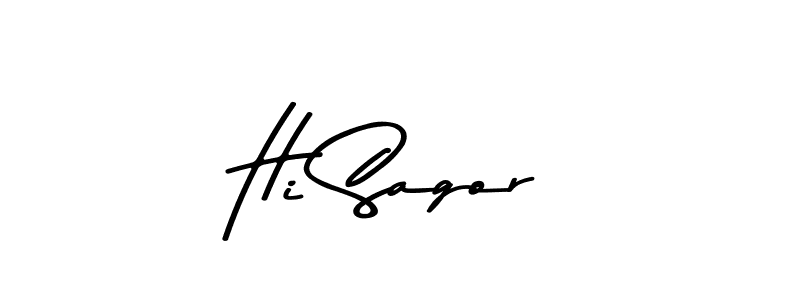 Make a beautiful signature design for name Hi Sagor. With this signature (Asem Kandis PERSONAL USE) style, you can create a handwritten signature for free. Hi Sagor signature style 9 images and pictures png