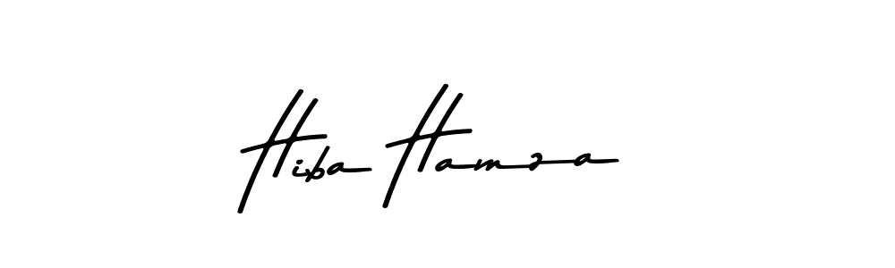 How to make Hiba Hamza name signature. Use Asem Kandis PERSONAL USE style for creating short signs online. This is the latest handwritten sign. Hiba Hamza signature style 9 images and pictures png