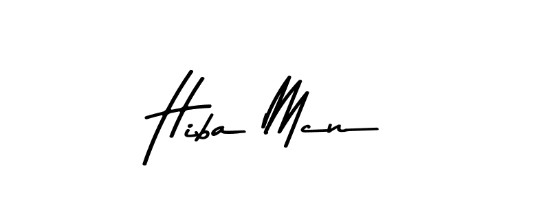 How to make Hiba Mcn name signature. Use Asem Kandis PERSONAL USE style for creating short signs online. This is the latest handwritten sign. Hiba Mcn signature style 9 images and pictures png