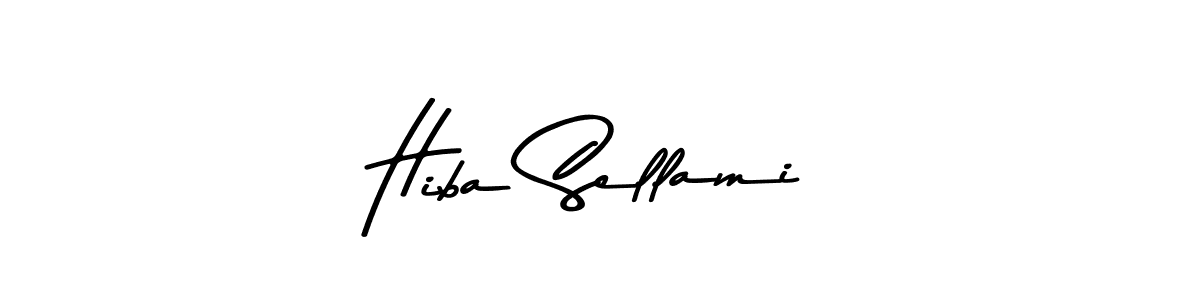 How to make Hiba Sellami name signature. Use Asem Kandis PERSONAL USE style for creating short signs online. This is the latest handwritten sign. Hiba Sellami signature style 9 images and pictures png